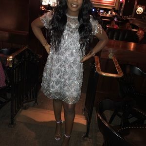 Tassel Silver Dress ZARA